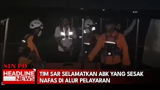 Tim Sar Selamatkan ABK Yang Sesak Nafas di Alur Pelayaran