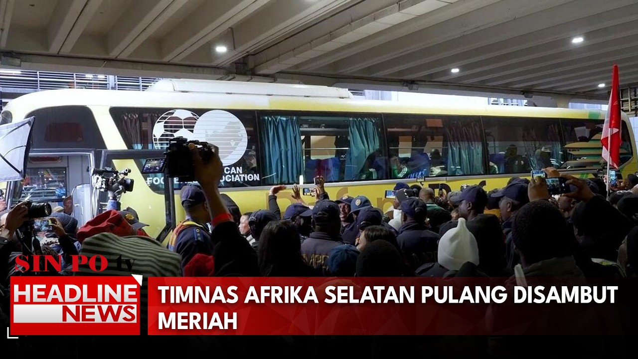 Timnas Afrika Selatan Pulang Disambut Meriah
