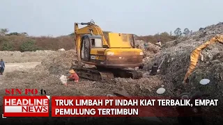 Truk Limbah PT Indah Kiat Terbalik, 4 Pemulung Tertimbun