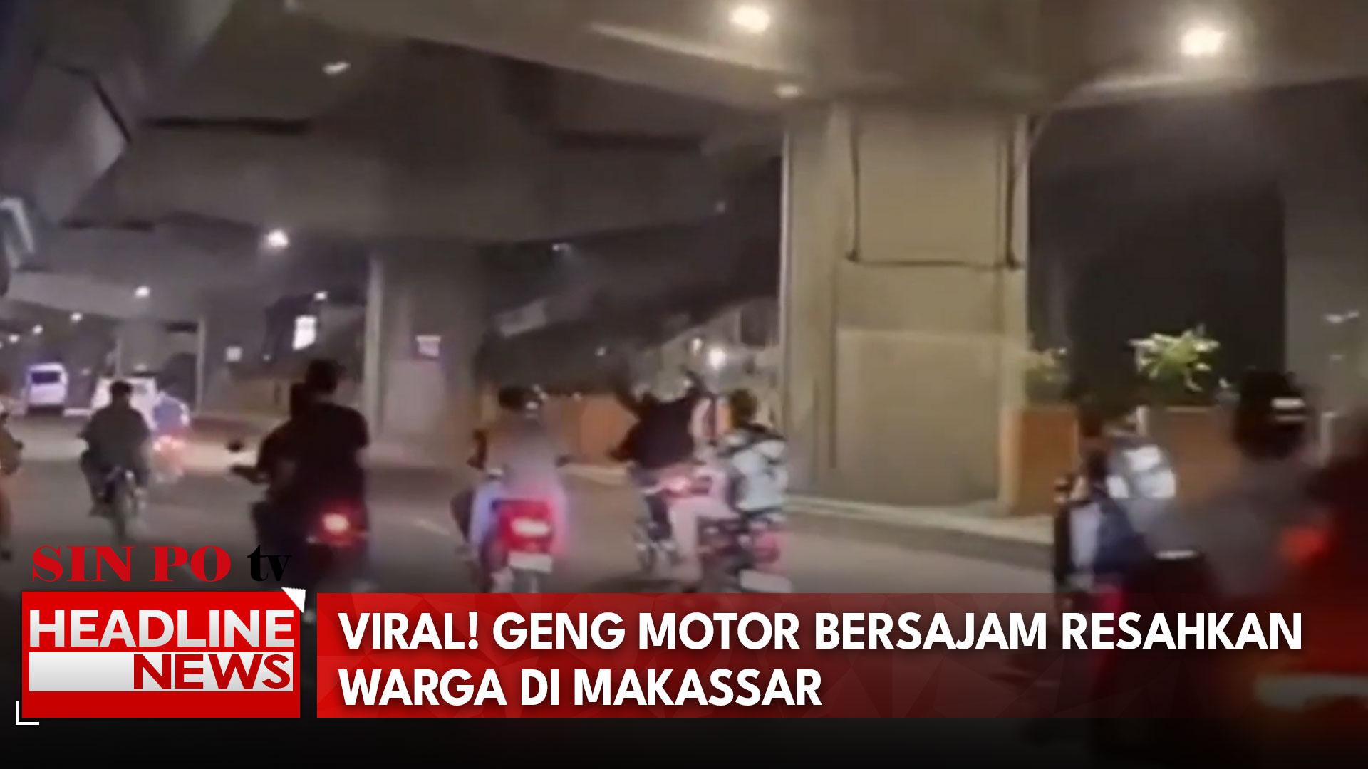 Viral! Geng Motor Bersajam Resahkan Warga Di Makassar