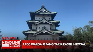 1.800 Warga Jepang Tarik Kastil Hirosaki