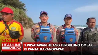 3 Wisatawan Hilang Tergulung Ombak di Pantai Karangpapak