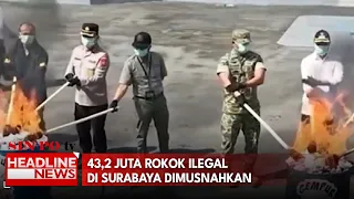 43,2 Juta Rokok Ilegal Di Surabaya Dimusnahkan