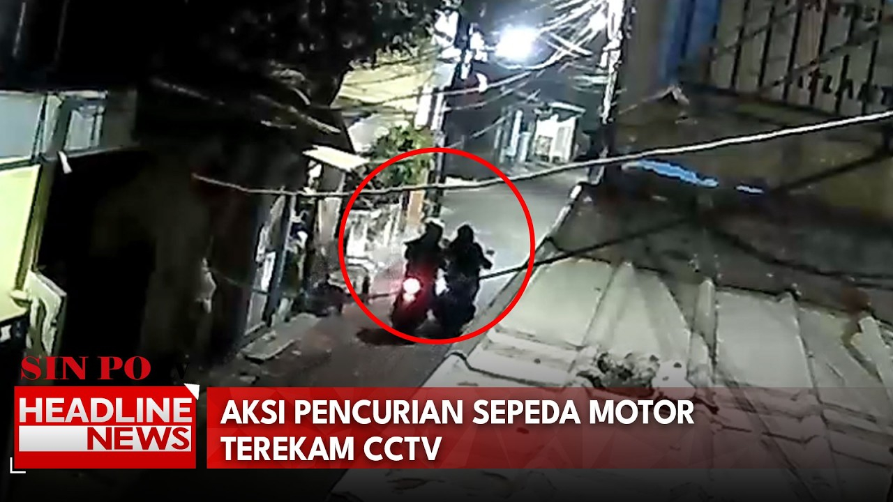 Aksi Pencurian Sepeda Motor Terekam CCTV