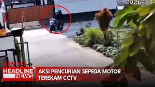 Aksi Pencurian Sepeda Motor Terekam CCTV