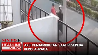 Aksi Penjambretan Saat Pesepeda Berolahraga