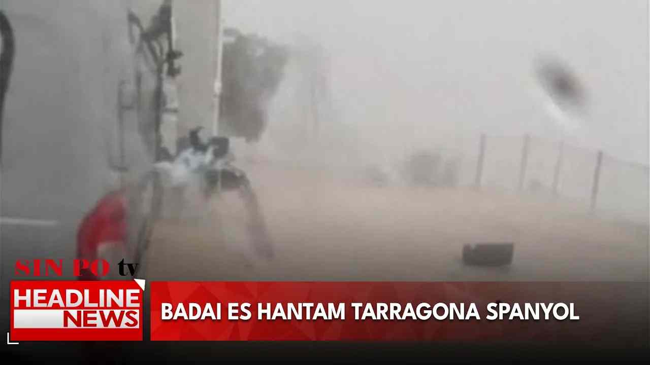 Badai Es Hantam Tarragona Spanyol