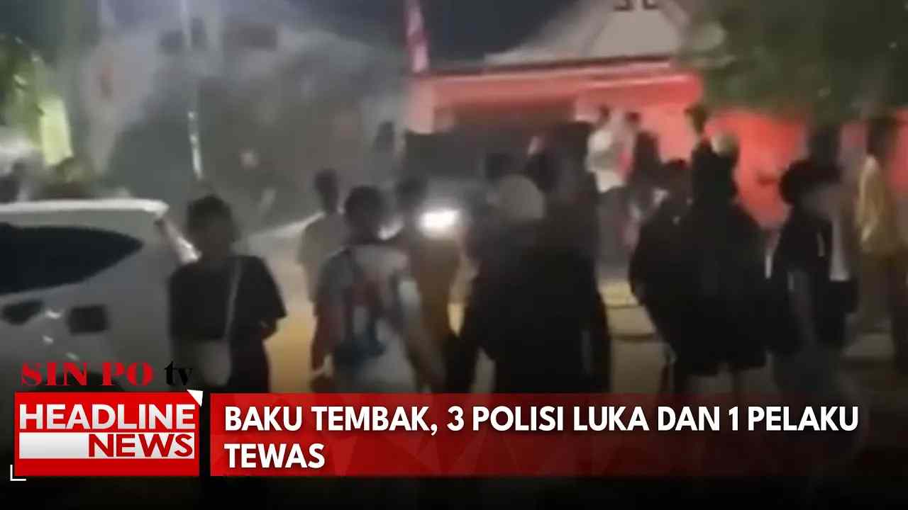 Baku Tembak, 3 Polisi Luka dan 1 Pelaku Tewas
