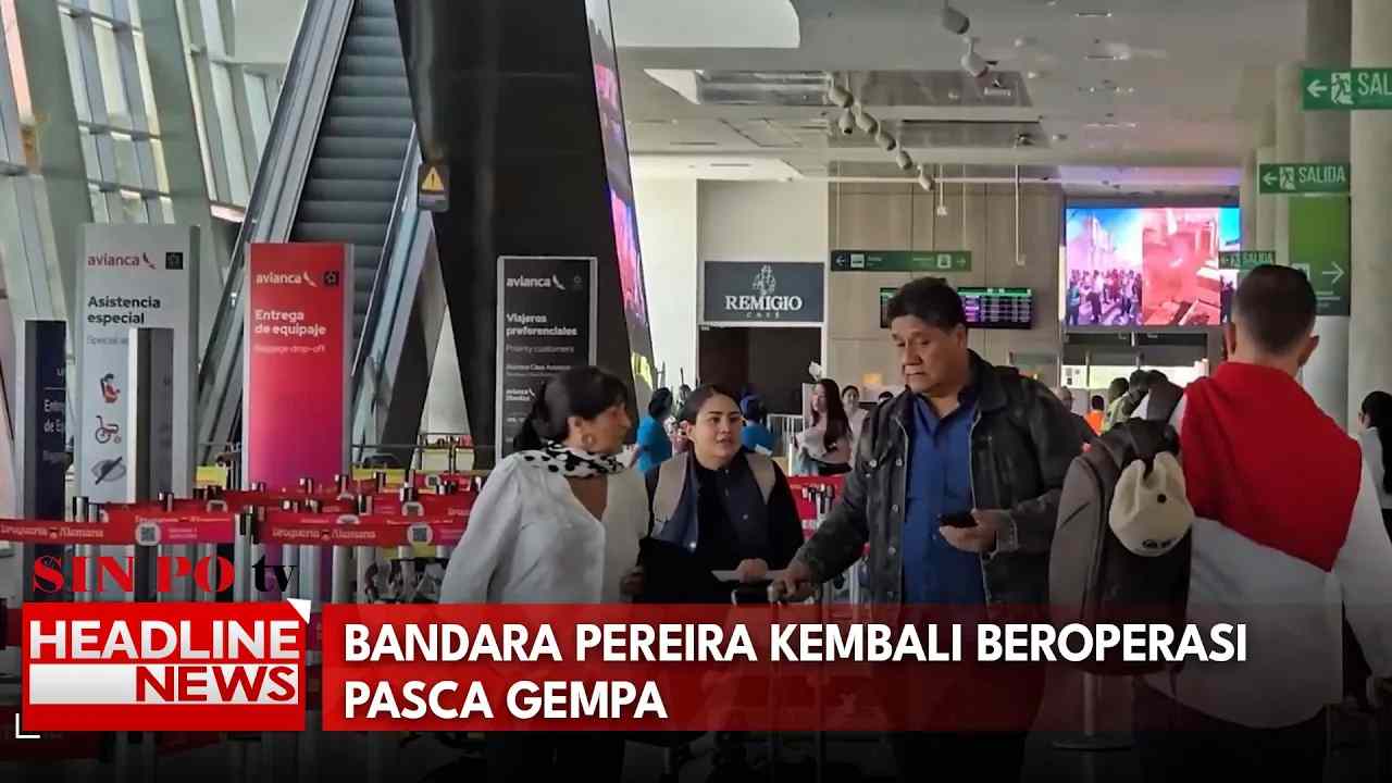 Bandara Pereira Kembali Beroperasi Pasca Gempa