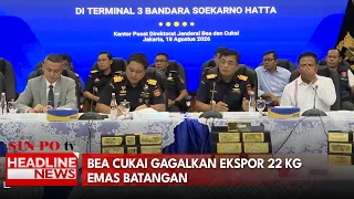 Bea Cukai Gagalkan Ekspor 22 KG Emas Batangan