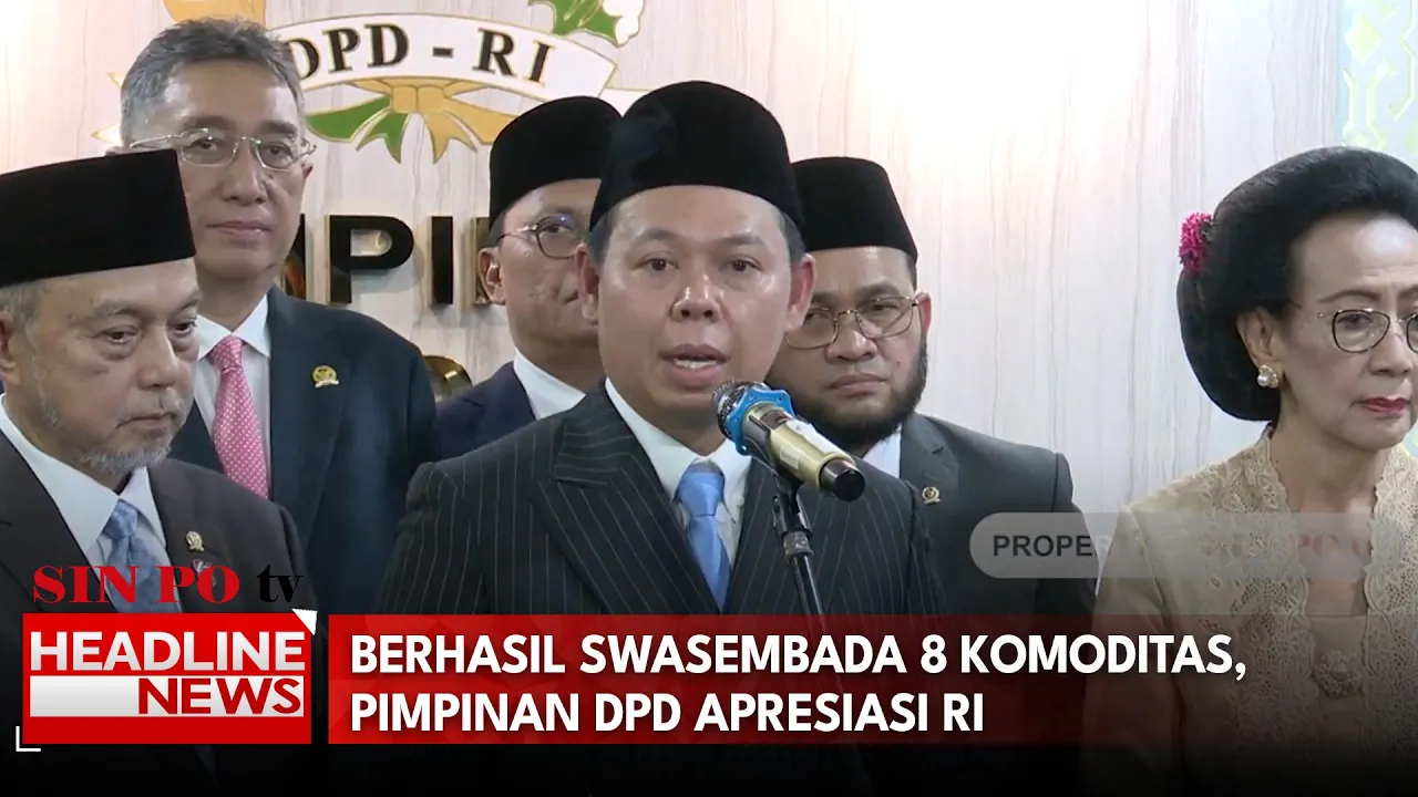 Berhasil Swasembada 8 Komoditas, Pimpinan DPD Apresiasi RI