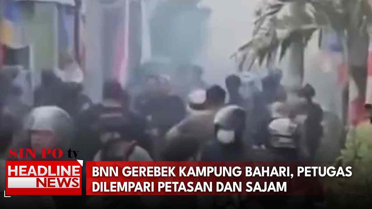 BNN Gerebek Kampung Bahari, Petugas Dilempari Petasan dan Sajam