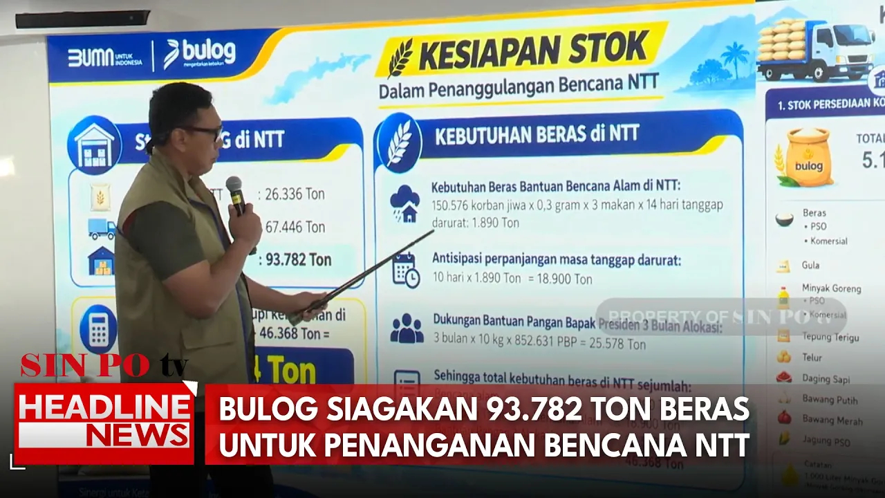 Bulog Siagakan 93.782 Ton Beras Untuk Penanganan Bencana NTT