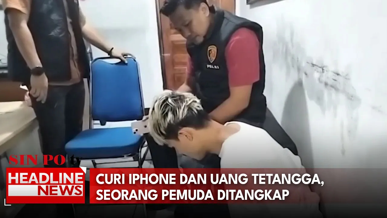 Curi Iphone dan Uang Tetangga, Seorang Pemuda Ditangkap
