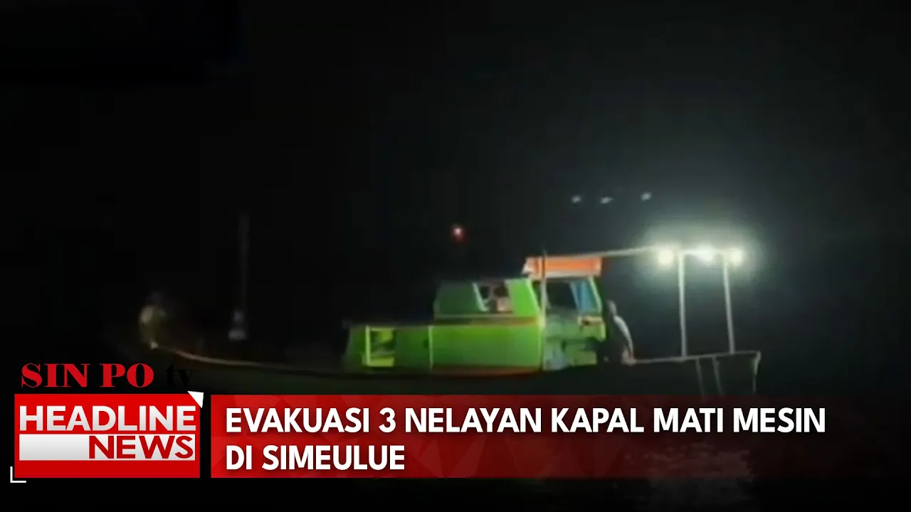 Evakuasi 3 Nelayan Kapal Mati Mesin di Simeulue