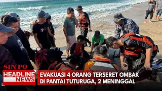 Evakuasi 4 Orang Terseret Ombak Di Pantai Tuturuga, 2 Meninggal