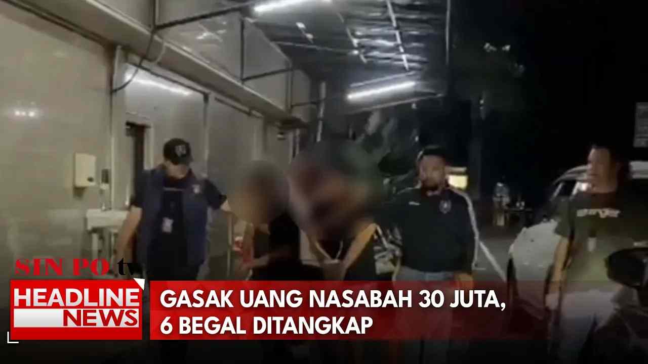Gasak Uang Nasabah 30 Juta, 6 Begal Ditangkap