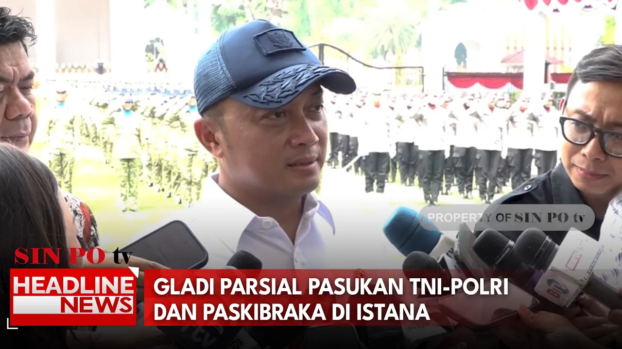 Gladi Parsial Pasukan TNI-POLRI dan Paskibraka di Istana