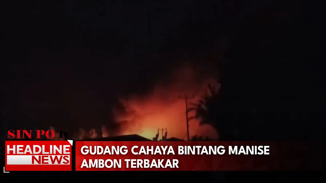 Gudang Cahaya Bintang Manise Ambon Terbakar