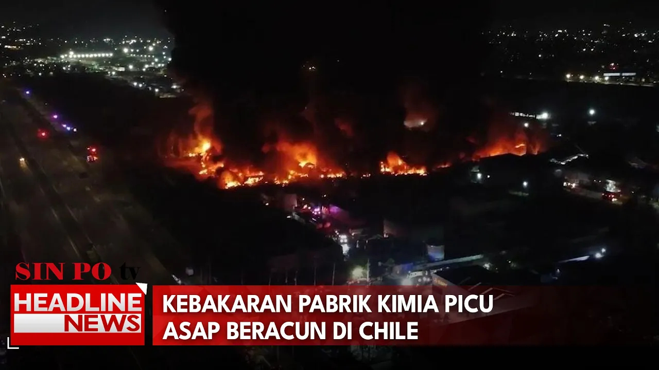 Kebakaran Pabrik Kimia Picu Asap Beracun Di Chile