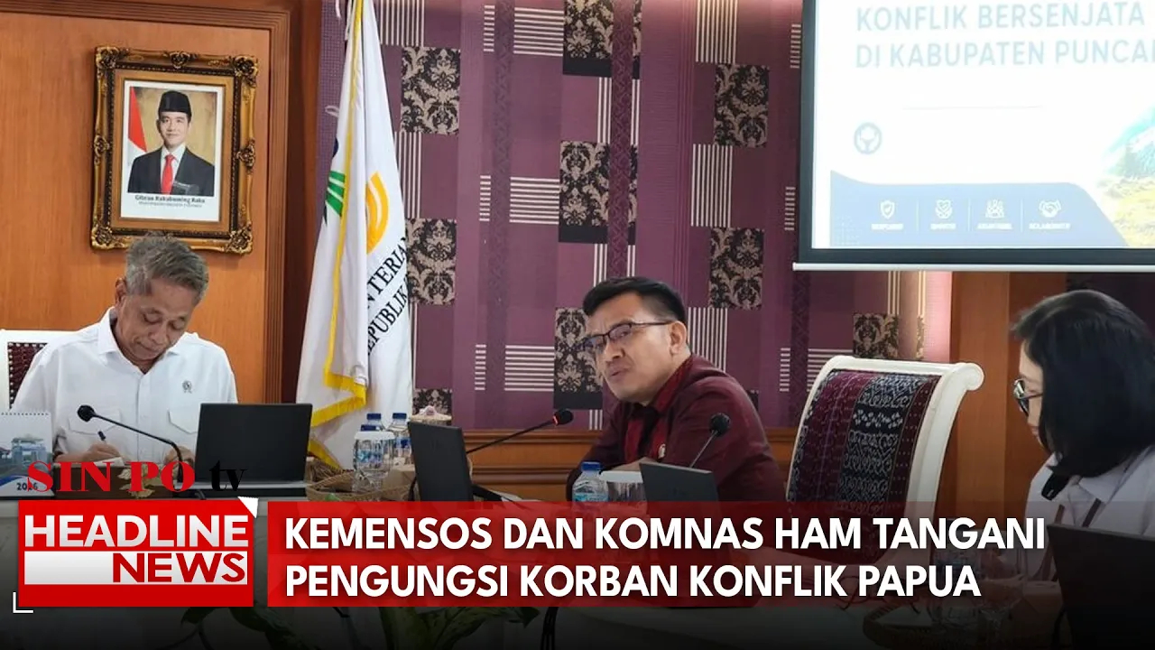 Kemensos Dan Komnas HAM Tangani Pengungsi Korban Konflik Papua