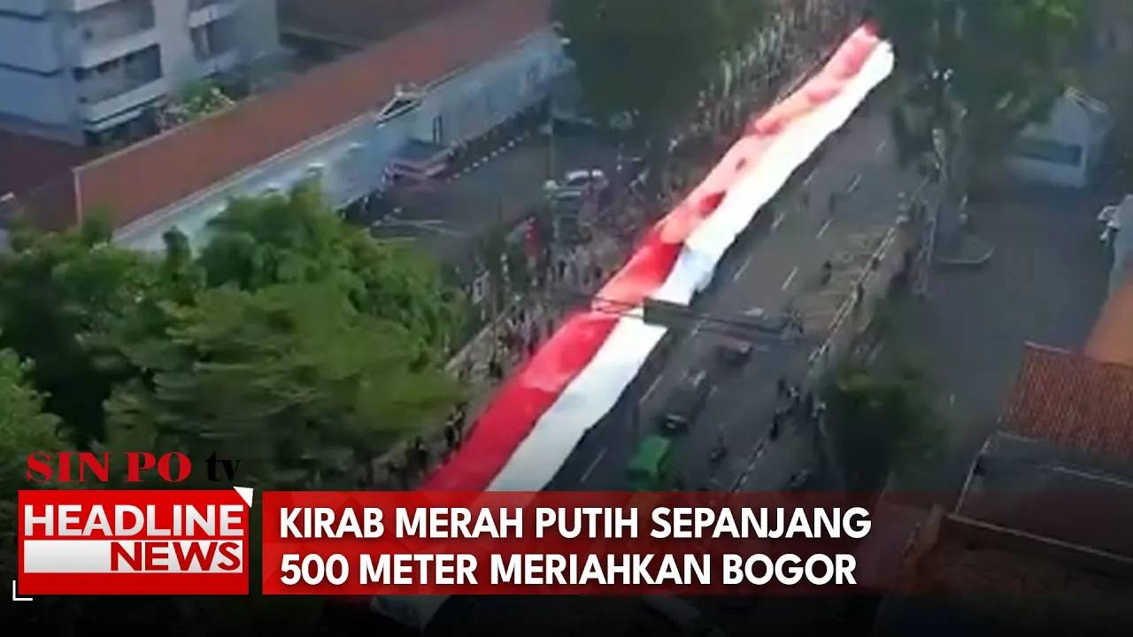 Kirab Merah Putih Sepanjang 500 Meter Meriahkan Bogor