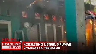 Korsleting Listrik, 5 Rumah Kontrakan Terbakar