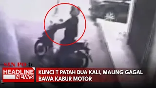 Kunci T Patah 2 Kali, Maling Gagal Bawa Kabur Motor