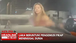Laka Beruntun! Pengemudi Pikap Meninggal Dunia