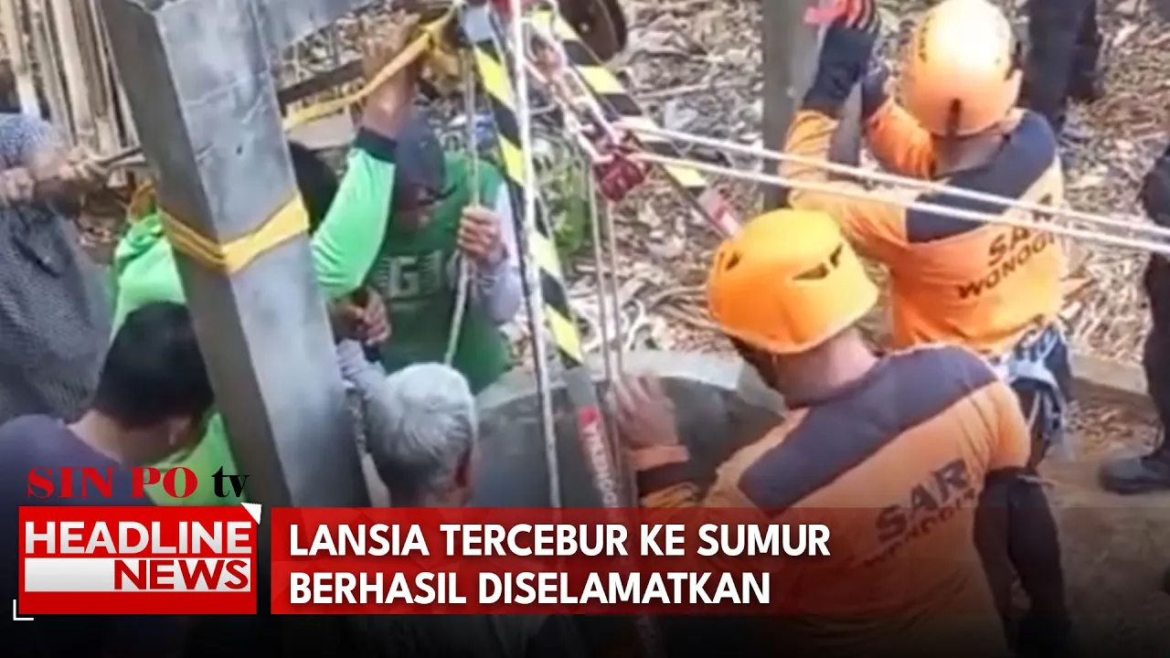 Lansia Tercebur ke Sumur Berhasil Diselamatkan