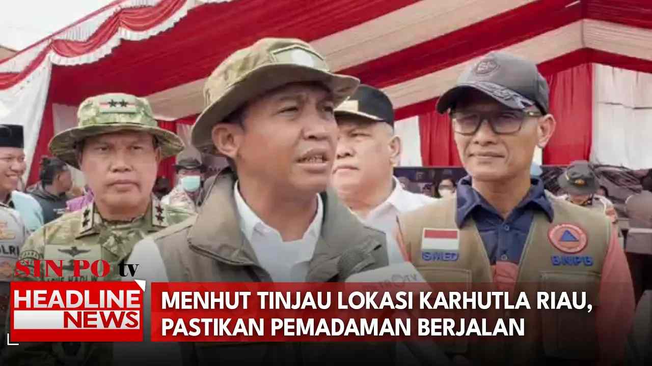 Menhut Tinjau Lokasi Karhutla Riau, Pastikan Pemadaman Berjalan