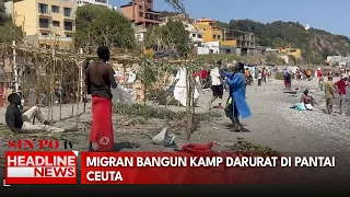 Migran Bangun Kamp Darurat Di Pantai Ceuta