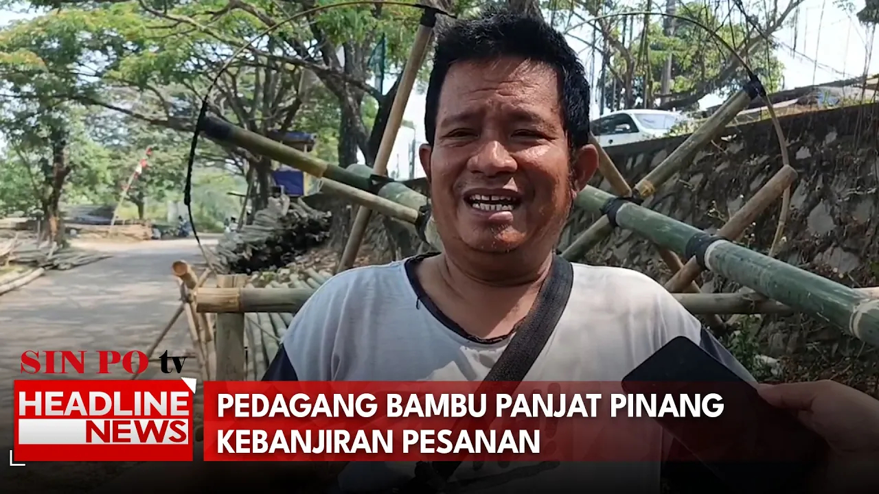Pedagang Bambu Panjat Pinang Kebanjiran Pesanan