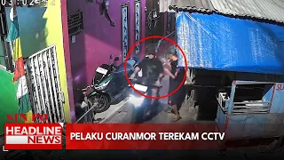 Pelaku Curanmor Terekam CCTV