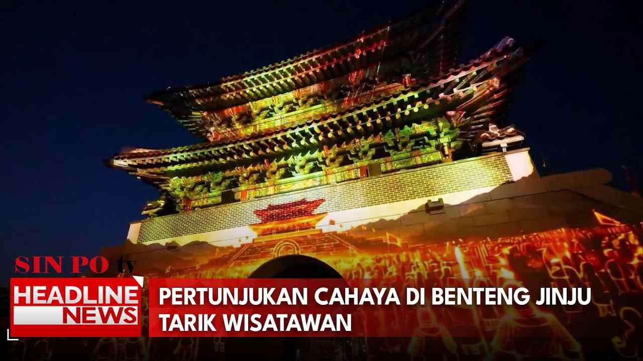 Pertunjukan Cahaya di Benteng Jinju Tarik Wisatawan