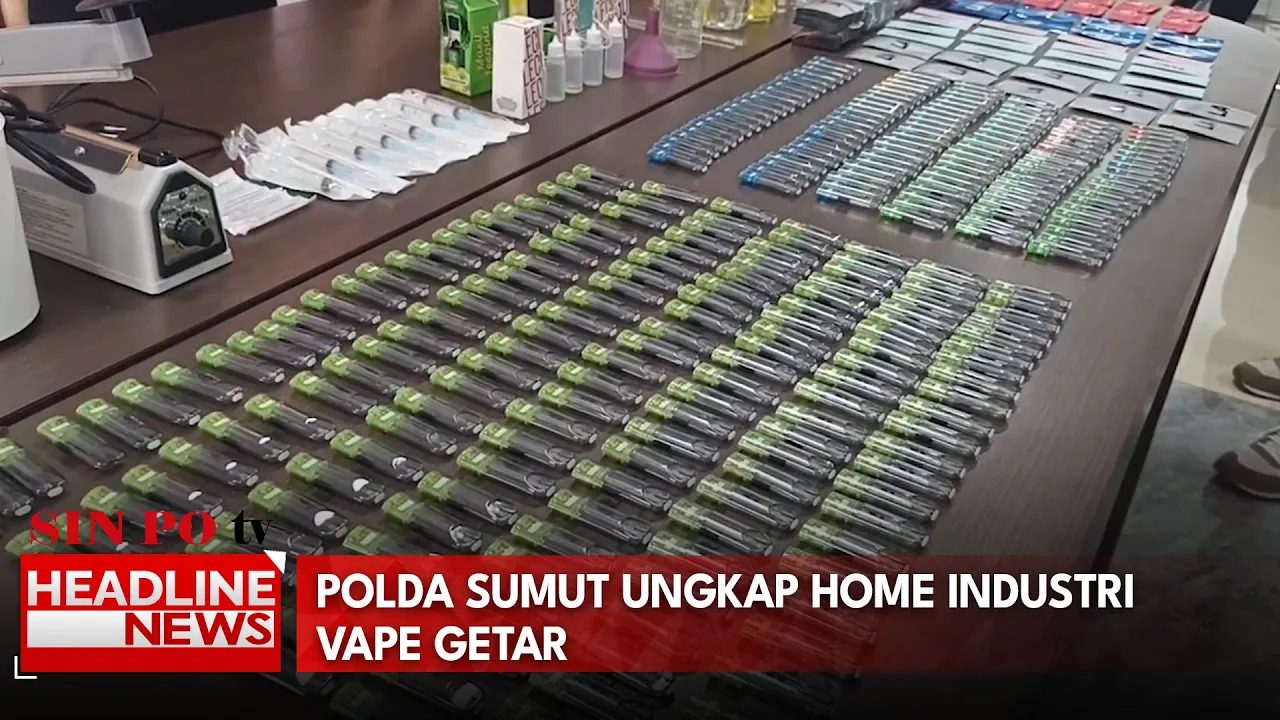 Polda Sumut Ungkap Home Industri Vape Getar