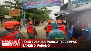Polri Evakuasi Warga Terdampak Banjir di Padang
