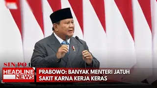 Prabowo: Banyak Menteri Jatuh Sakit Karna Kerja Keras