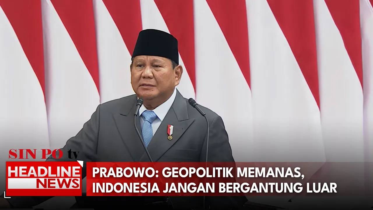 Prabowo Geopolitik Memanas, Indonesia Jangan Bergantung Pasokan Luar