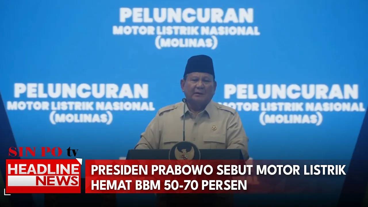 Presiden Prabowo Sebut Motor Listrik Hemat BBM 50-70 Persen