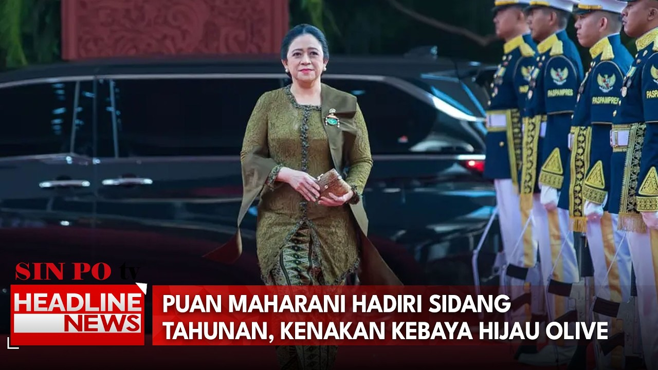 Puan Maharani Hadiri Sidang Tahunan, Kenakan Kebaya Hijau Olive