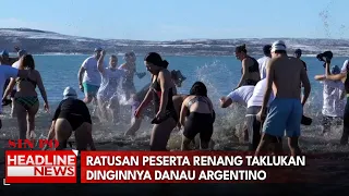 Ratusan Peserta Renang Taklukan Dinginnya Danau Argentino