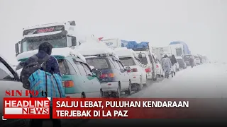 Salju Lebat, Puluhan Kendaraan Terjebak di La Paz