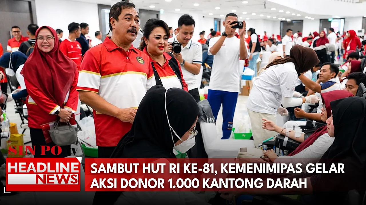 Sambut HUT RI Ke-81, Kemenimipas Gelar Aksi Donor 1.000 Kantong Darah