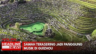 Sawah Terasering Jadi Panggung Musik di Guizhou