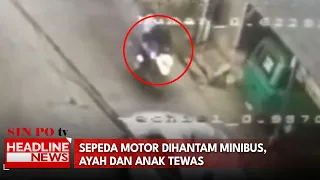 Sepeda Motor Dihantam Minibus, Ayah Dan Anak Tewas