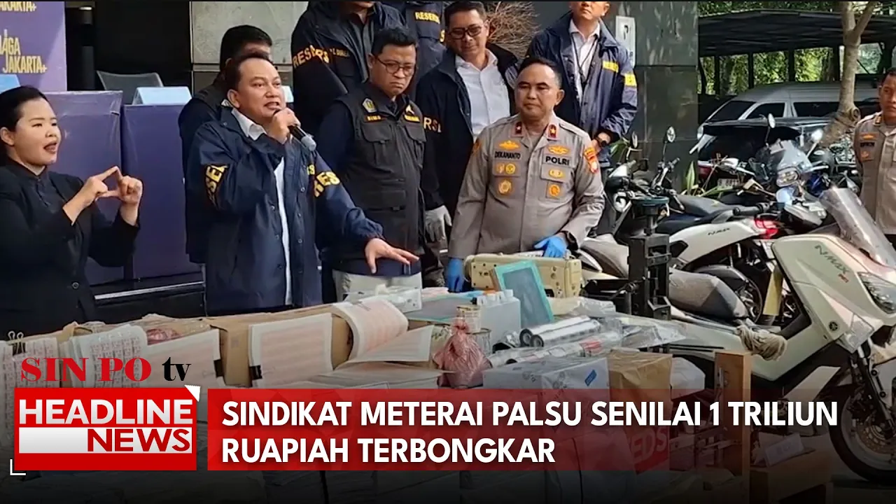 Sindikat Meterai Palsu Senilai 1 Triliun Ruapiah Terbongkar