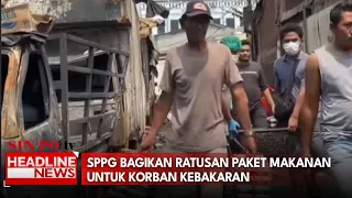 SPPG Bagikan Ratusan Paket Makanan Untuk Korban Kebakaran