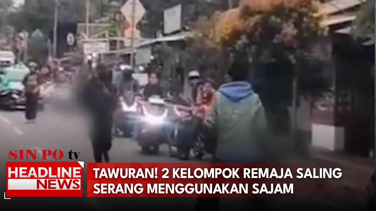 Tawuran! 2 Kelompok Remaja Saling Serang Menggunakan Sajam