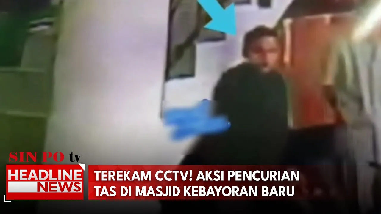 Terekam CCTV! Aksi Pencurian Tas di Masjid Kebayoran Baru